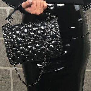 Vitello Crackle Rock stud Clutch/Purse